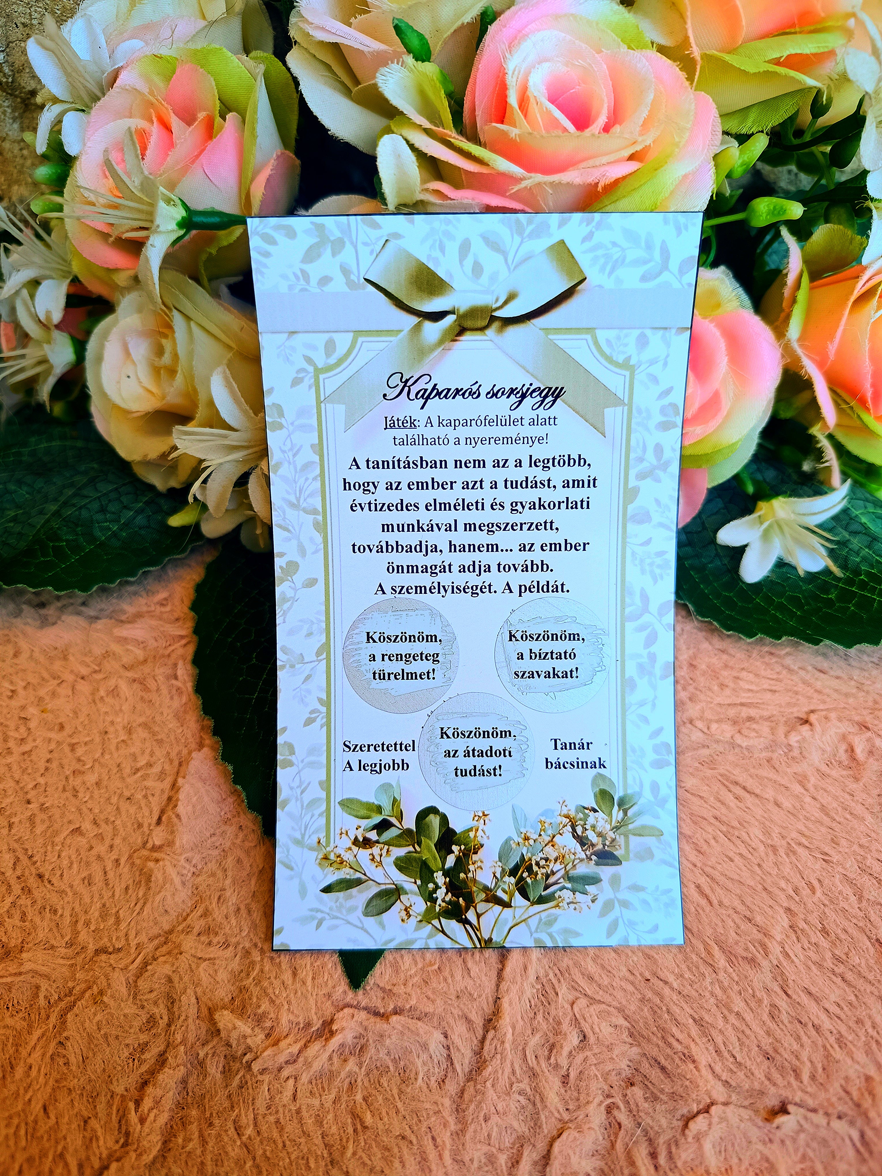 Ballagási kaparós sorsjegy férfi